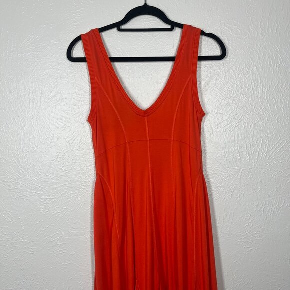 Anthropologie Maeve Red-orange Abroad Midi Length Sleeveless Trumpet Skirt Dress - Picture 10 of 14